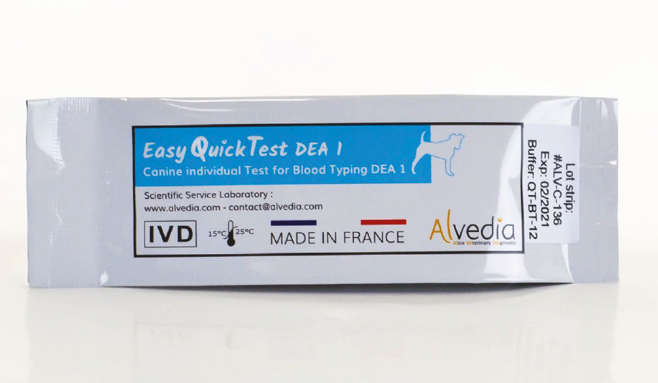 Easy Quick Test Blood Typing DEA 1 Canine